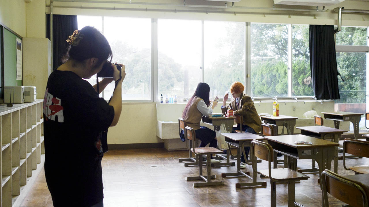 里山の学園シーン撮影 - 北見夢牧場
